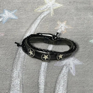 Punk Star Leather Bracelet (2 types)