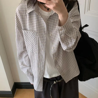 [UNISEX] Summer Long Sleeve Seersucker Shirt