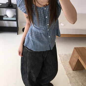 Bling Check Blouse