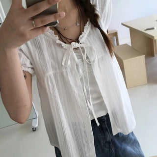 Frill Open Blouse