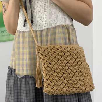 Porto Rattan Crossbody Bag