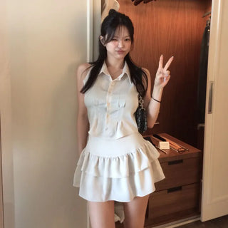 Delvey Collar Sleeveless Blouse