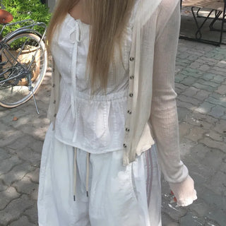 Spade Summer Fudge See-through Snap Button Cardigan