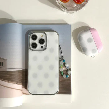 Dot White Silver Bumper iPhone 17 Pro Galaxy S26 Flip Fold MagSafe Phone Case