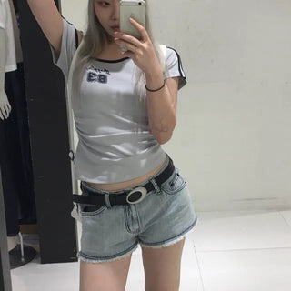 83 unbalanced track T-shirt