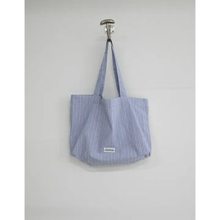 Striped Cotton Bag (Blue)