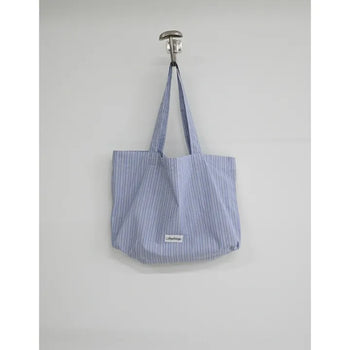Striped Cotton Bag (Blue)