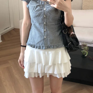 Roman Cancan Mini Skirt (2 colors)