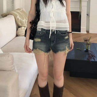 Labor Washed Denim Shorts (2 colors)
