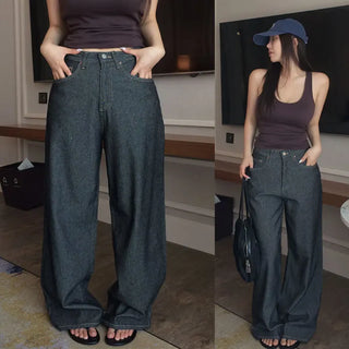 Ocean's Stripe Denim Wide Pants