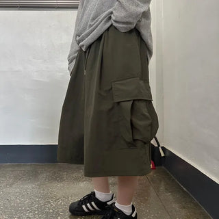 [UNISEX] Nylon Cargo Bermuda Pants