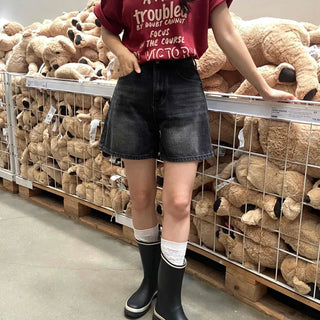 Street A-line Denim Shorts
