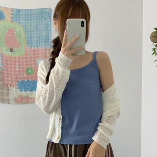 Cozy floral sleeveless top