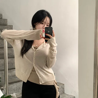 *Linen Must-Have* Fna Linen Summer Long-Sleeve Cardigan