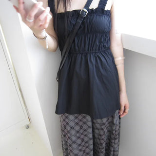 Shirred Sleeveless Top