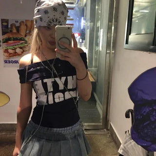 Check Layered Pleated Skirt
