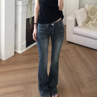 Clue Low-Rise Denim Bootcut Pants (one color)