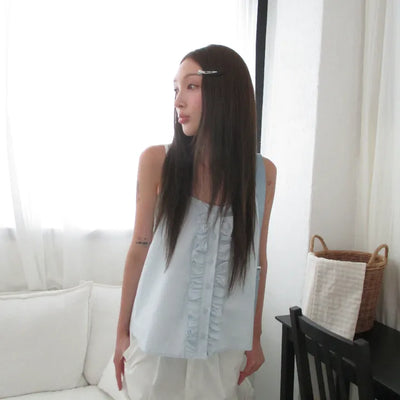 Ruffle Halter Blouse (2 colors)