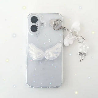 Konin Angel Wing Star Keyring Set Transparent iPhone Case