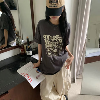 [Unisex] Lead Oversized Printed Short Sleeve T-shirt