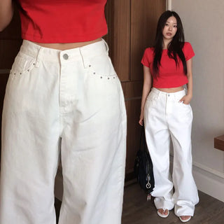 O'Brille studded wide pants