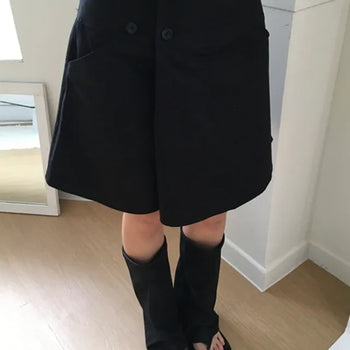 Vintage Button Wrap Skirt