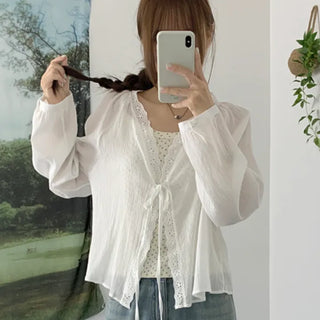 (Under the Air Conditioner/Salutation Item) Ranku Lace Cardigan