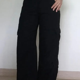 Natural Button Cargo Long Pants