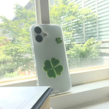 Mood Four-Leaf Clover Translucent Hard iPhone Case