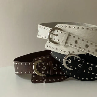 Belkby studded wide belt