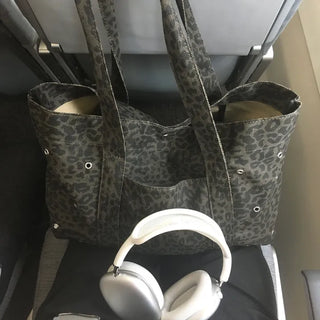 Eyelet Leopard Bag
