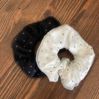 See-through Layered Dot Scrunchie   Hair Tie Scrunchie