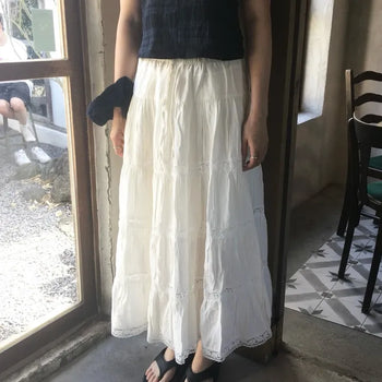 Lace tiered skirt