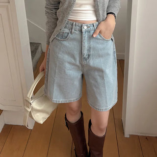 Glen Bermuda Knee-length Half Denim Pants