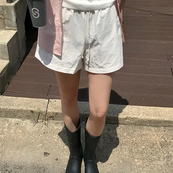 Flex Nylon Elastic Waist Shorts