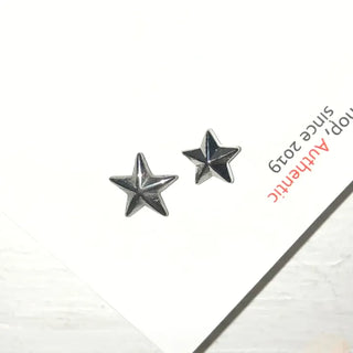 (2 Sizes) Vintage Star Engraved Star Piercing Surgical Inner Conch Outer Conch