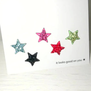 (5 colors) Y2K Color Cubic Star Piercing Surgical Unique