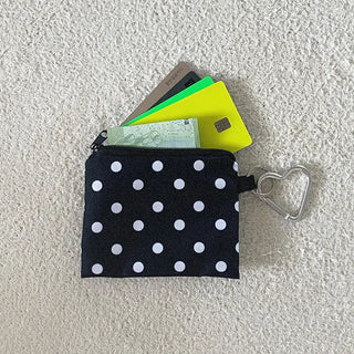 Dot Keyring Card Wallet Mini Pouch  Daily Bill and Coin Purse Lip Pouch