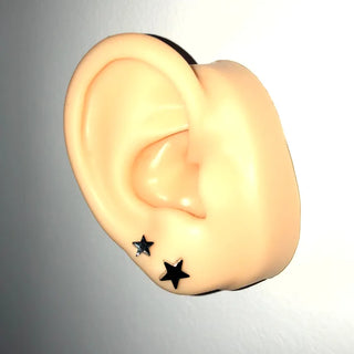 (2 Sizes) Simple Star Piercing Surgical Steel 8mm Earrings Inner Conch Outer Conch Helix Earlobe