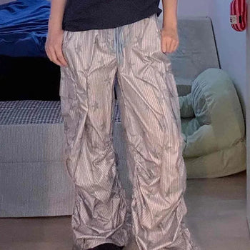 Striped Star Nylon Cargo Pants