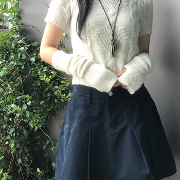 Pure Daily Midi Cotton Tennis Skirt (2 colors)