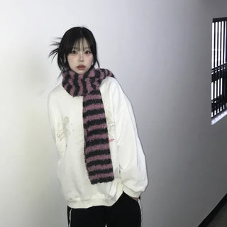 Unisex Candy Pop Kitsch Striped Scarf (2 colors)