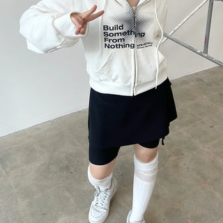Crop Dot Star Archive Zip-up Hoodie