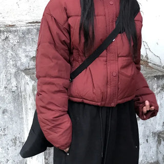 Feature) Layla Puff Hood Crop Padded Jacket