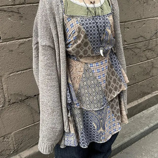 Layered Mori Girl Linen Sleeveless