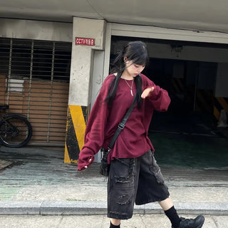 Unisex Ato Boat Neck Loose Knit (2 colors)