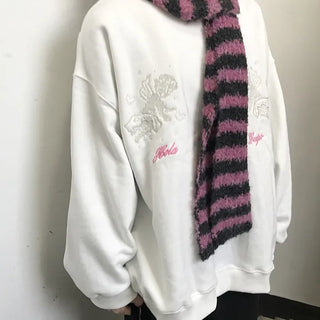 Cupid Milk Double-Fleece Oversized Sweatshirt