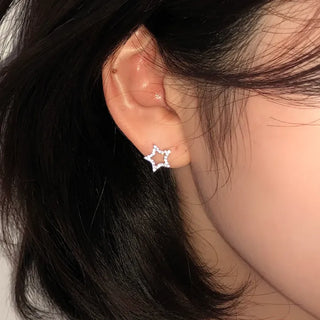 Cubic Big Star Surgical Steel 8mm Labret Bar