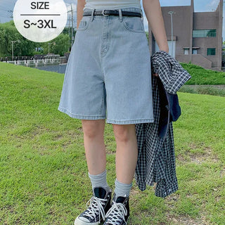 Rinco Denim Bermuda Pants Wide Cotton Knee-length Shorts Shorts Denim Shorts Half Pants