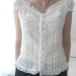 flower lace blouse  / flower lace blouse